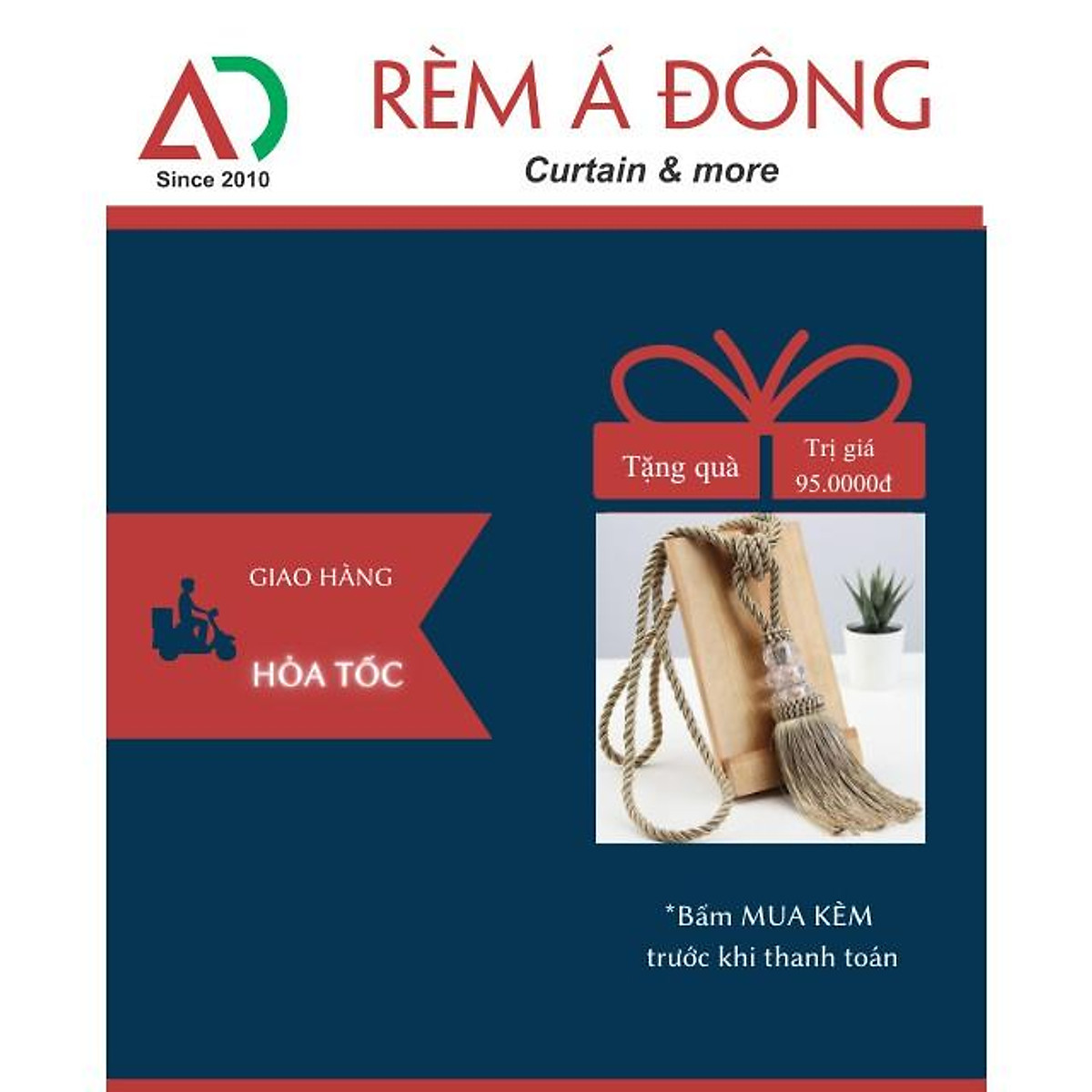 Rèm vải thô màu hồng phấn cực xinh - Cao cố định 2.5m