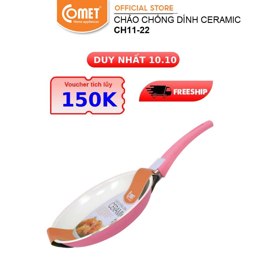 Chảo Chống dính Ceramic Comet CH11-22 (Giao màu ngẫu nhiên)