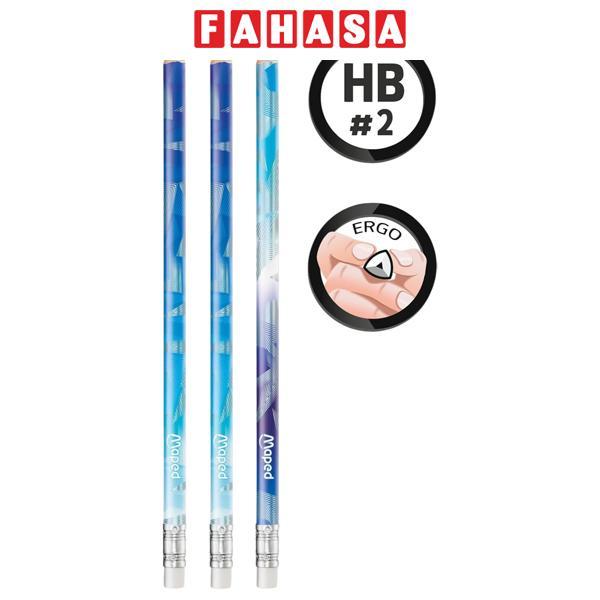 Vỉ 3 Bút Chì Đen HB Có Gôm Bắc Cực - Maped