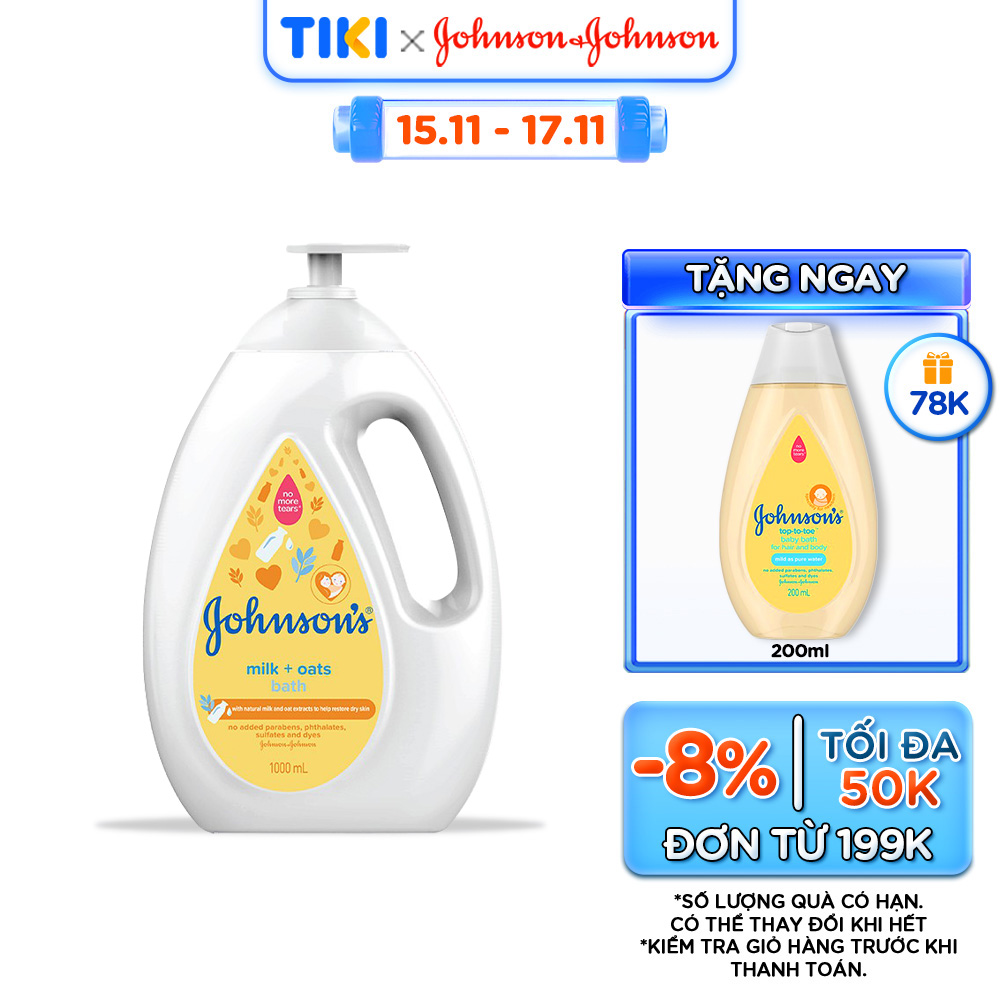 Sữa Tắm Johnson's Baby cho Bé - Dung Tích 1000ml