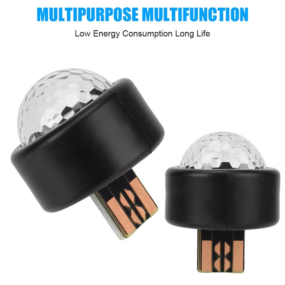 Đèn LED RGB USB mini ánh sáng màu sắc lãng mạn trang trí xe hơi