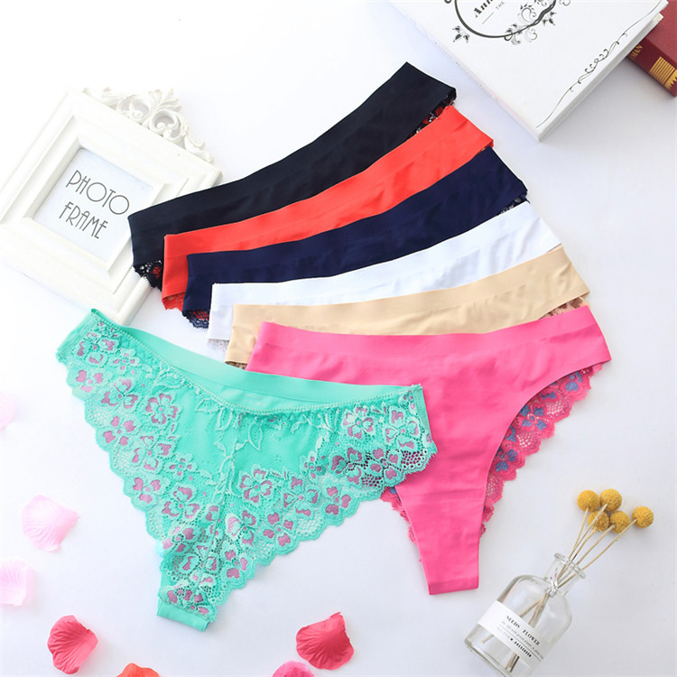 Combo 2 Quần Lót Nữ Không Đường May Phối Ren Mềm Mịn Quyến Rũ LYEQ006
