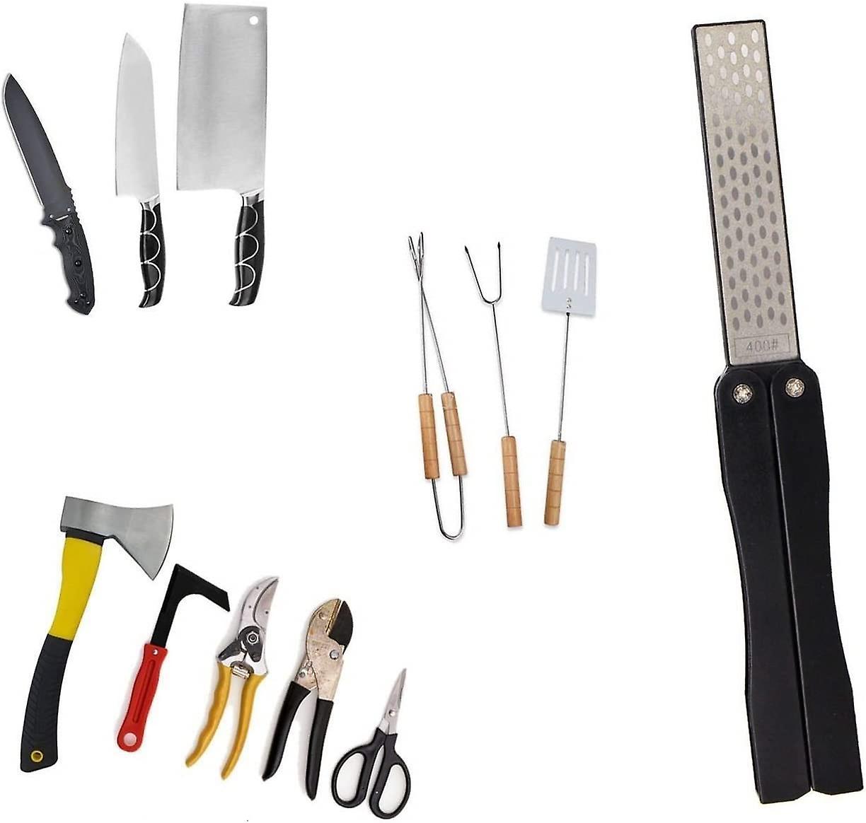 Dụng cụ mài dao, Đá mài kim cương bỏ túi 400/600 Grit, Đá mài bỏ túi hai mặt