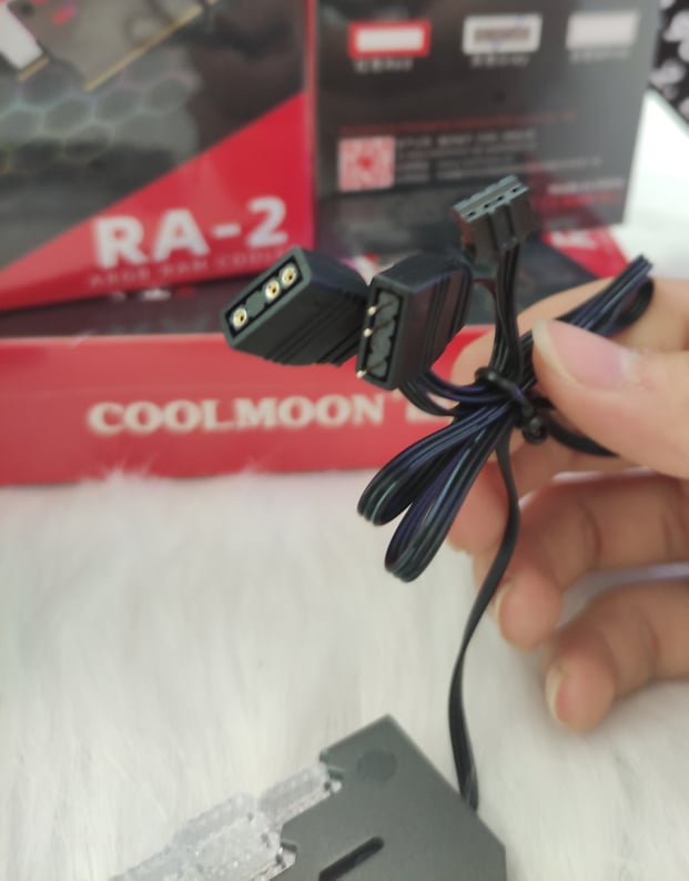 Tản Nhiệt Ram Led RGB Coolmoon RA-2 Diamond - Hỗ Trợ Đồng Bộ Hub Coolmoon và Mainboard - hàng chính hãng