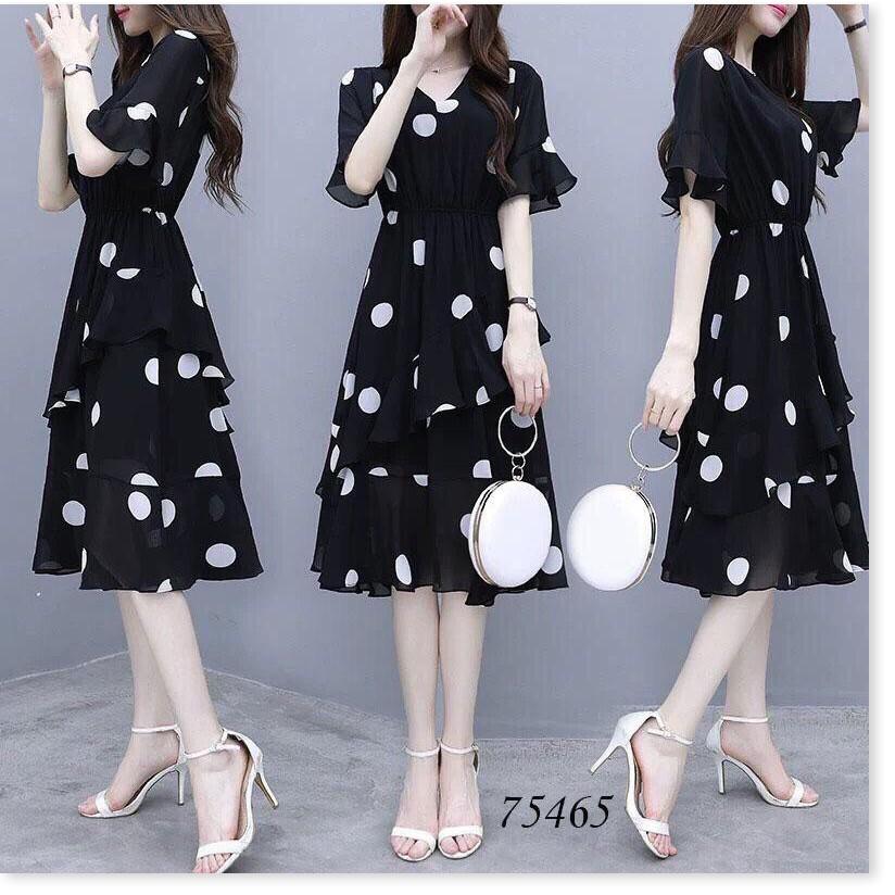 ĐẦM VOAN LỤA CHẤM BI SANG CHẢNH