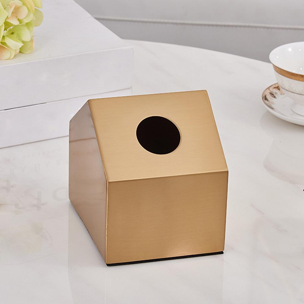 Luxury Gold Tissue Box Cover Napkin Paper Holder Case dresser Home Decor