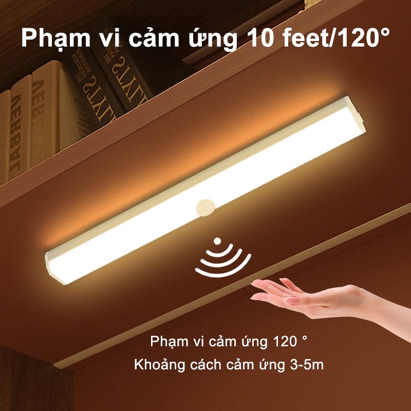 Đèn LED Cảm Biến Chuyển Động Nhiều Kích Cỡ Cảm Ứng Hồng Ngoại 3 Chế Độ Không Dây Điều Chỉnh Độ Sáng Qua 1 Lần Nhấn Ánh Sáng Bảo Vệ Mắt Tốt Tự Động Bật/Tắt Ban Đêm Đèn Học Làm Việc Đọc Sách Ngủ Cao Cấp Dễ Tháo Lắp Tiện Gắn Giường Cầu Thang Toilet Tủ USB