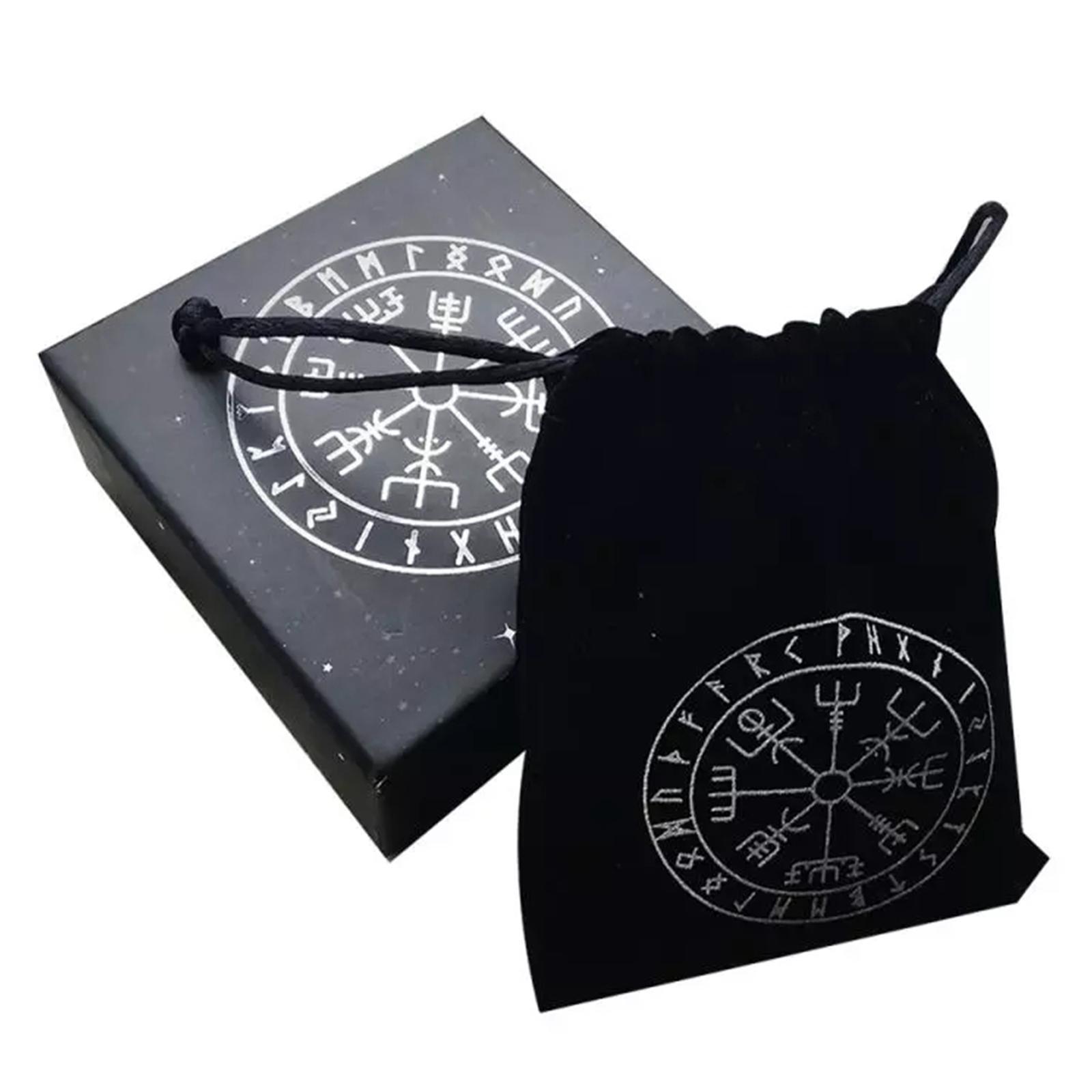 2 Set Rune Stones Card Set Nordic with Storage Bag Props Family Home Toys