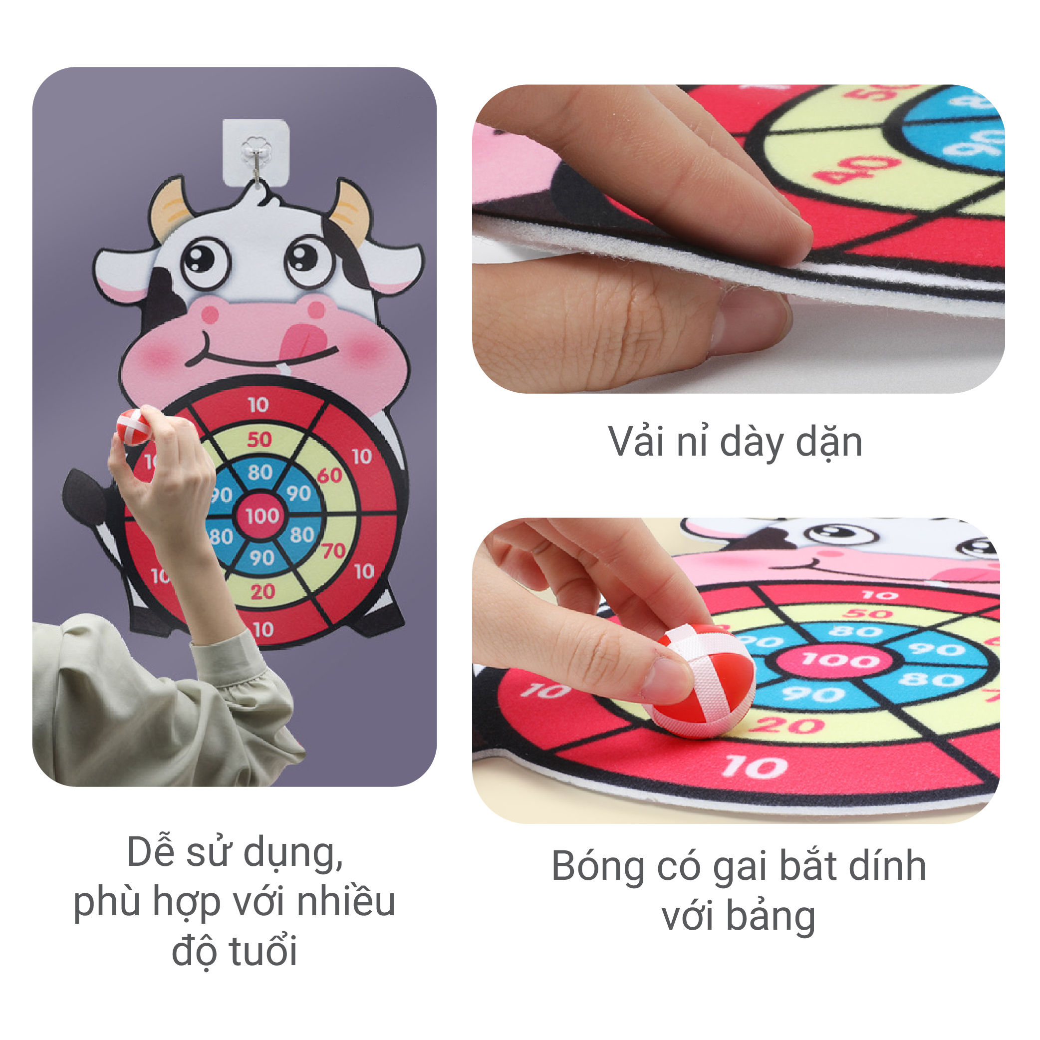 bóng ném dính đồ chơi