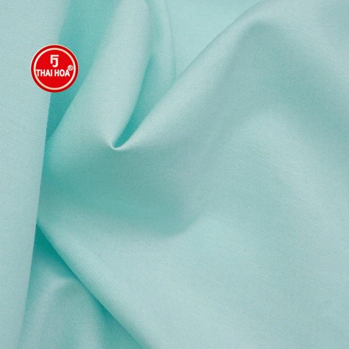 Áo sơ mi thời trang Thái Hòa N047-04-01 vải cotton thoáng mát màu xanh thiên thanh