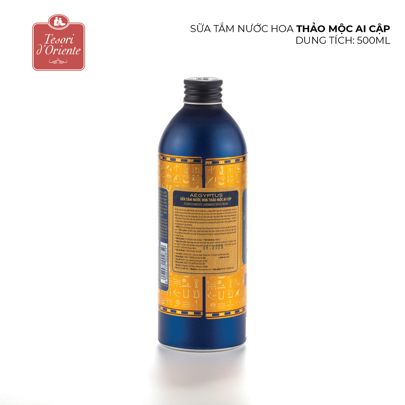 Sữa tắm nước hoa Tesori d'Oriente Thảo mộc Ai Cập 500ml nhập khẩu Ý