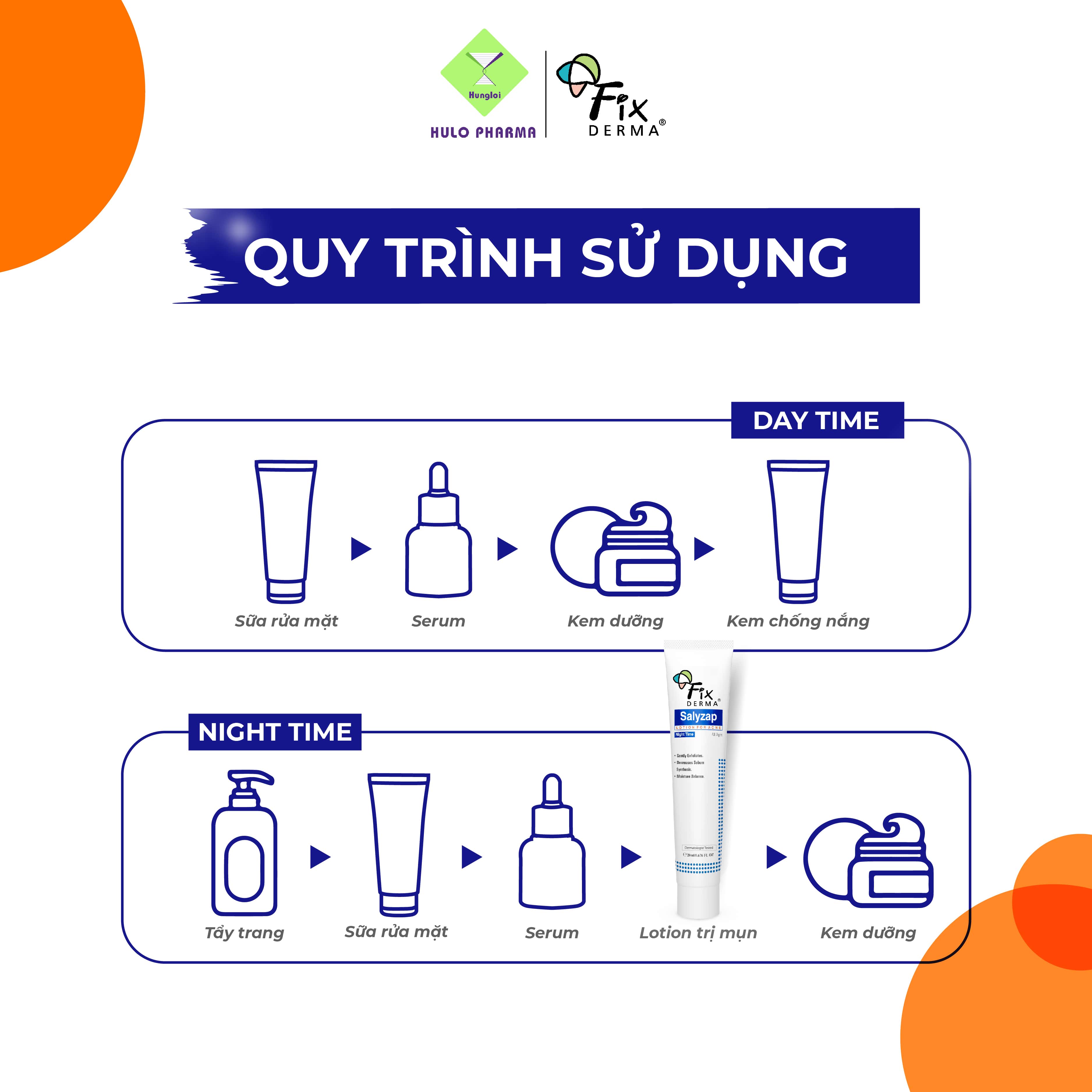 Lotion Giúp Giảm Mụn, Kiểm Soát Bã Nhờn Fixderma Salyzap Lotion For Acne Night Time 20ml