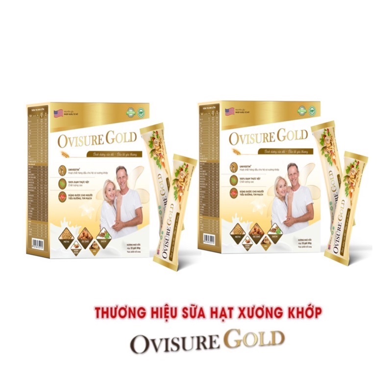 Combo 2 Hộp Ovisure Gold - Sữa Hạt Xương Khớp Hộp Giấy Nhỏ Gọn 360g