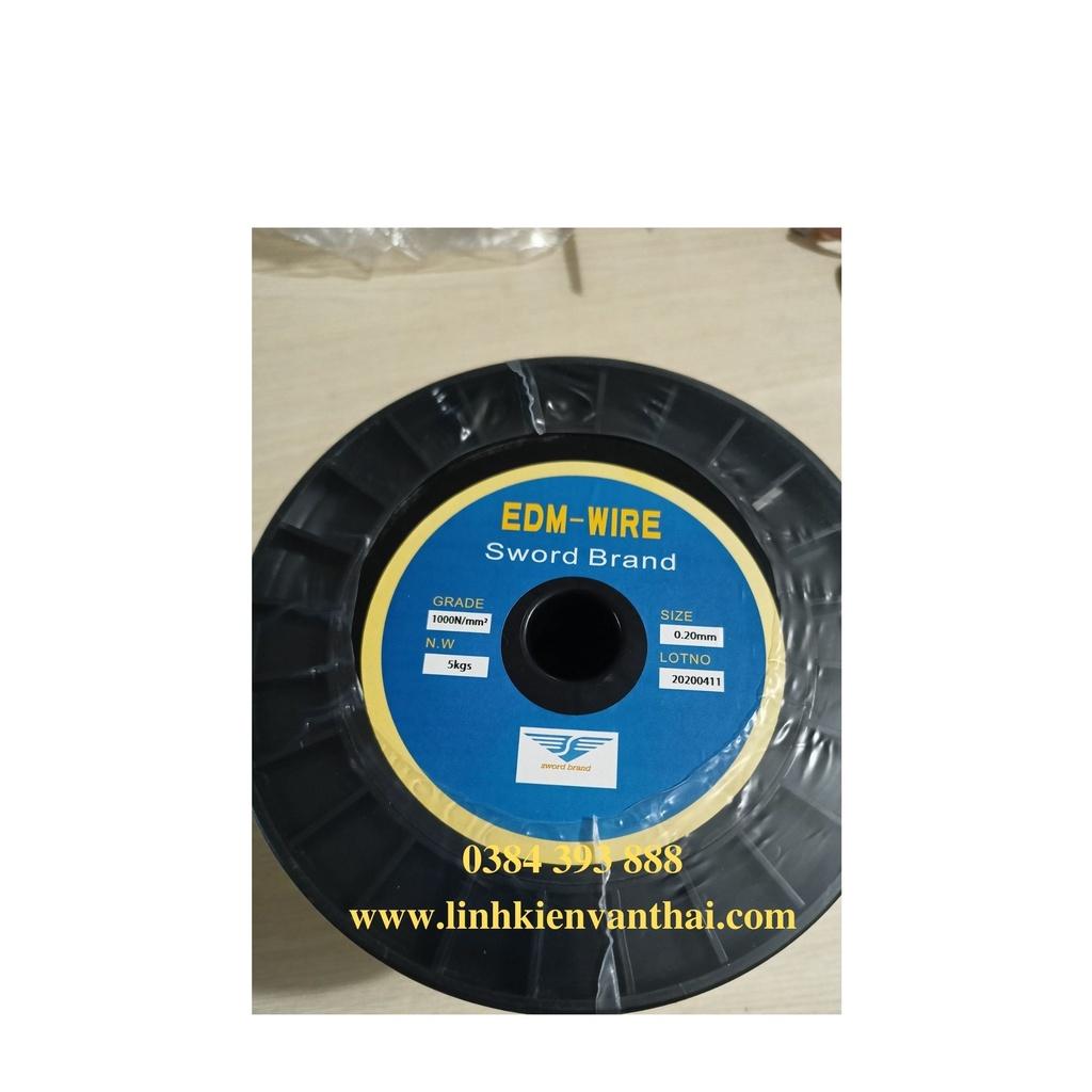 DÂY ĐỒNG CHO MÁY CẮT DÂY EDM/ĐƯỜNG KÍNH DÂY 0.2MM/5KG/CUỘN