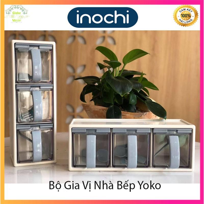 Bộ 3 Hộp Gia Vị Nấu Ăn Nhà Bếp Yoko Cao Cấp