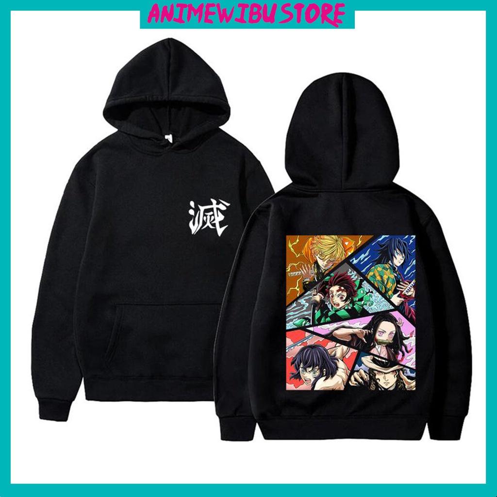 BST Áo Hoodie Kimetsu No Yaiba mẫu Áo Nỉ bông chất dày dặn Anime Demon Slayder