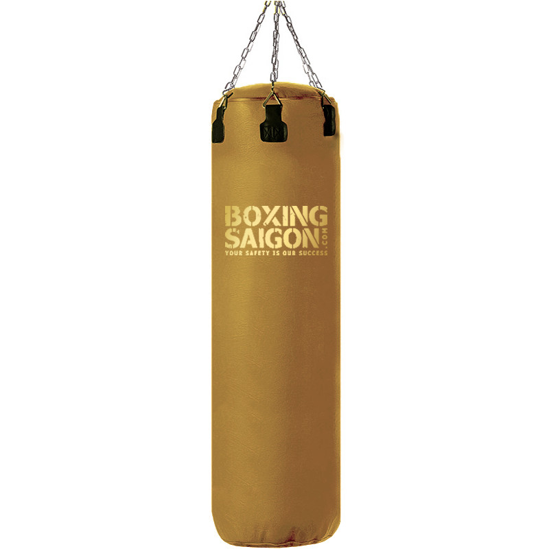 Bao cát đấm bốc Boxing dây xích 1m2 Vintage - Tặng móc treo bao