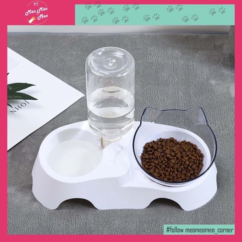 BÁT ĂN ĐÔI HÌNH TAI MÈO KÈM BÌNH NƯỚC