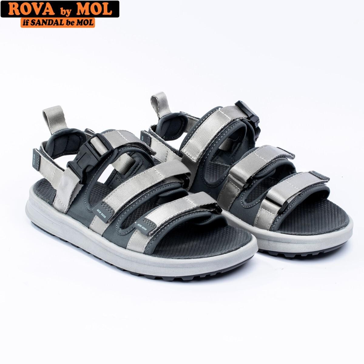 Sandal nam 3 quai ngang vải dù hiệu Rova RV3408G2