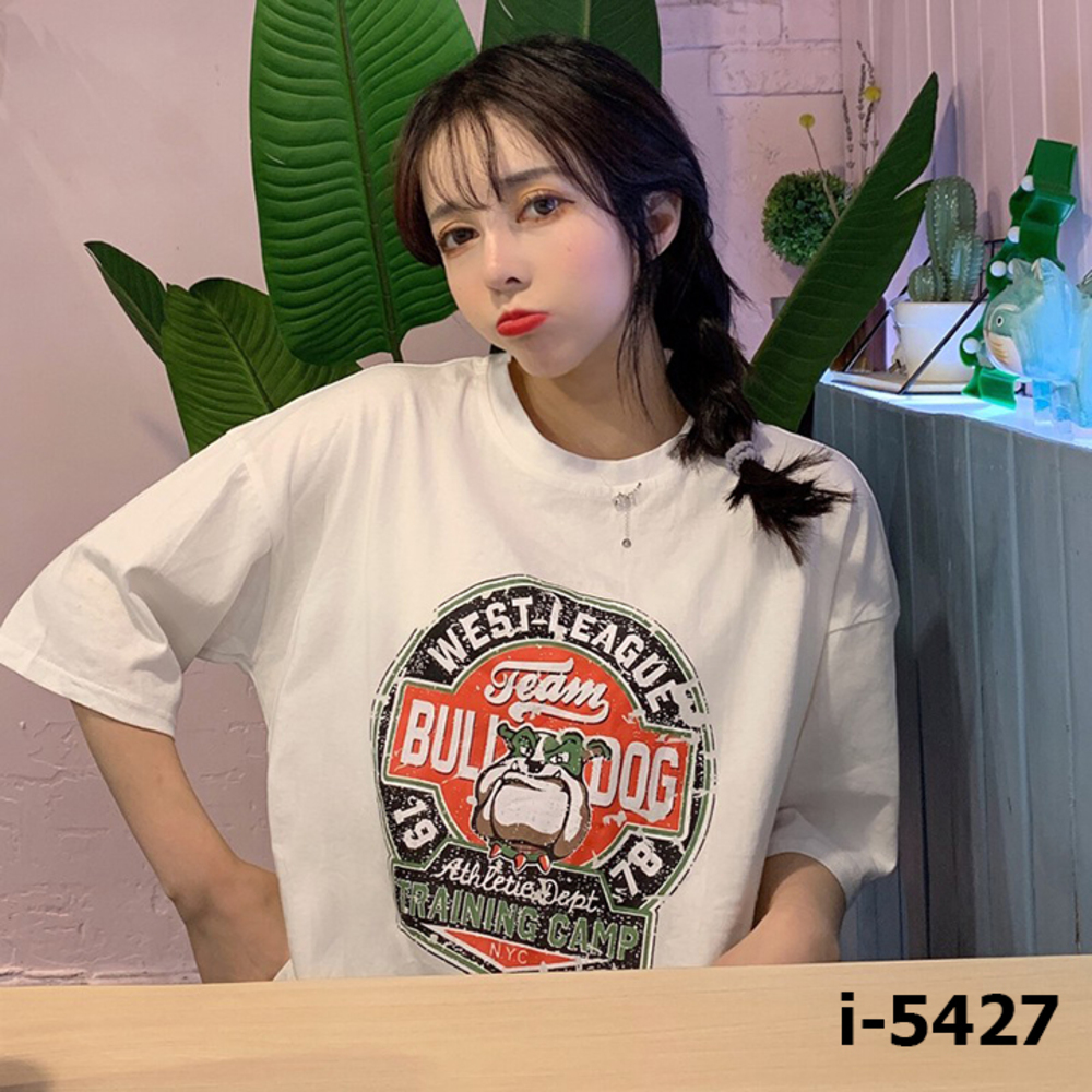Áo thun nữ tay lỡ họa tiết lạ mắt