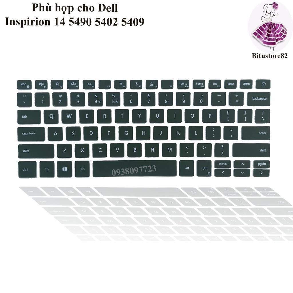 Ốp silicon phủ bàn phím dành cho laptop Dell Inspirion 14 5402, 5405, 5406, 5409