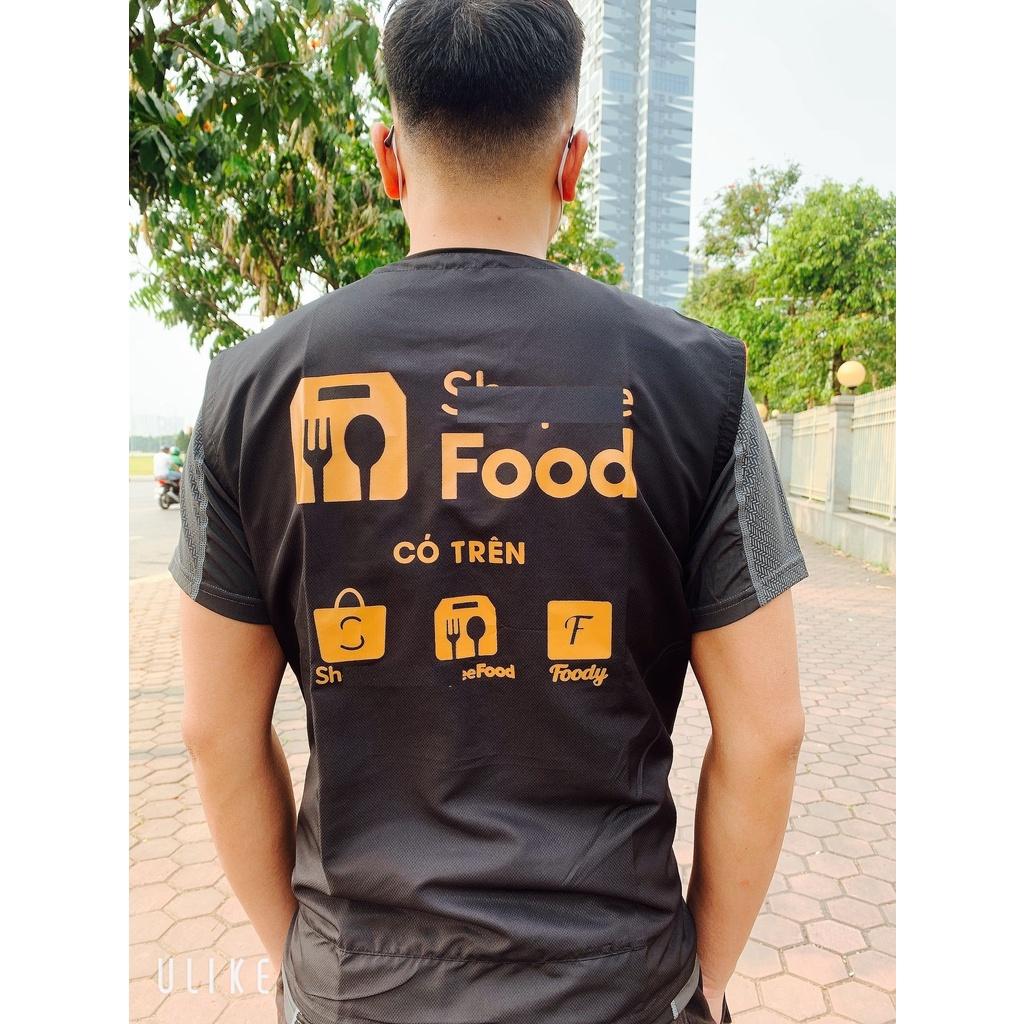 Áo Ghi Lê SPF 2 Mặt Cam Đen Có Phản Quang Đi Đêm