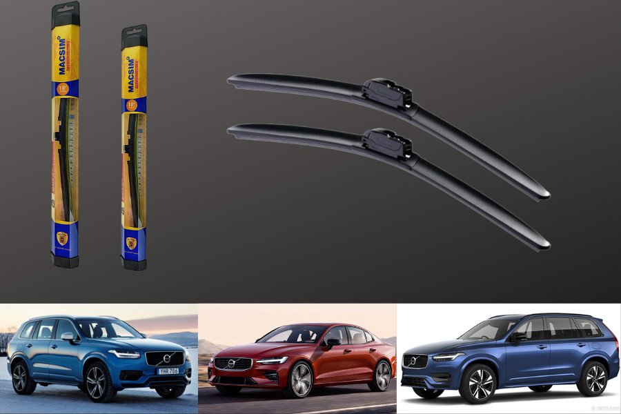 Combo gạt nước mưa ô tô Nano Silicon Macsim dành cho xe Volvo V40 2013.