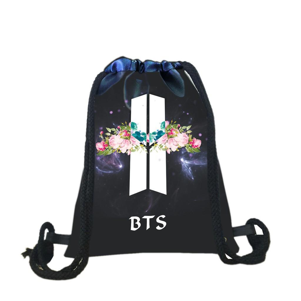 Balo dây rút BTS, balo dây rút unisex in hình BTS thời trang size 40cm