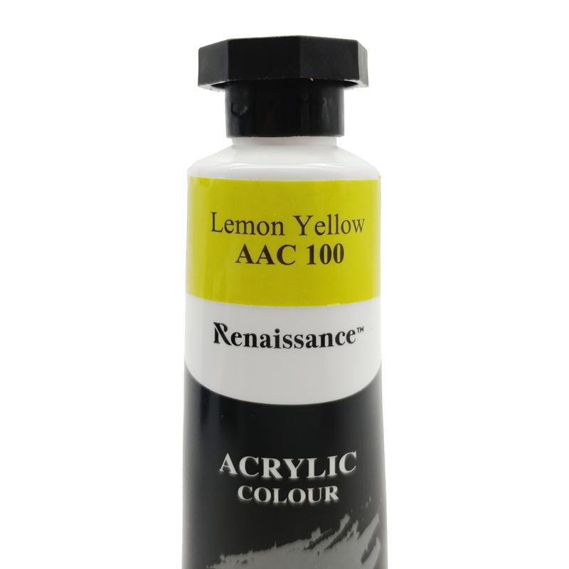 Tuýp Màu Acrylic 45 ml - Renaissance #100 - Lemon Yellow