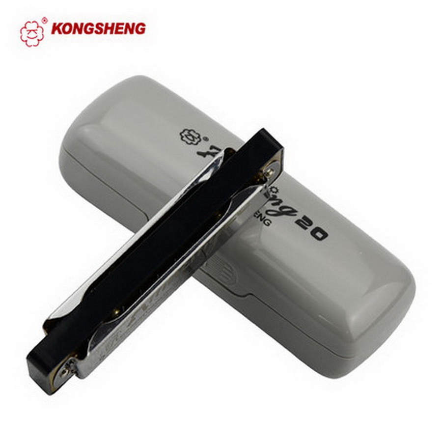 Kèn Harmonica Diatonic 10 Lỗ KongSheng Amazing 20 Key C AM20 Bạc