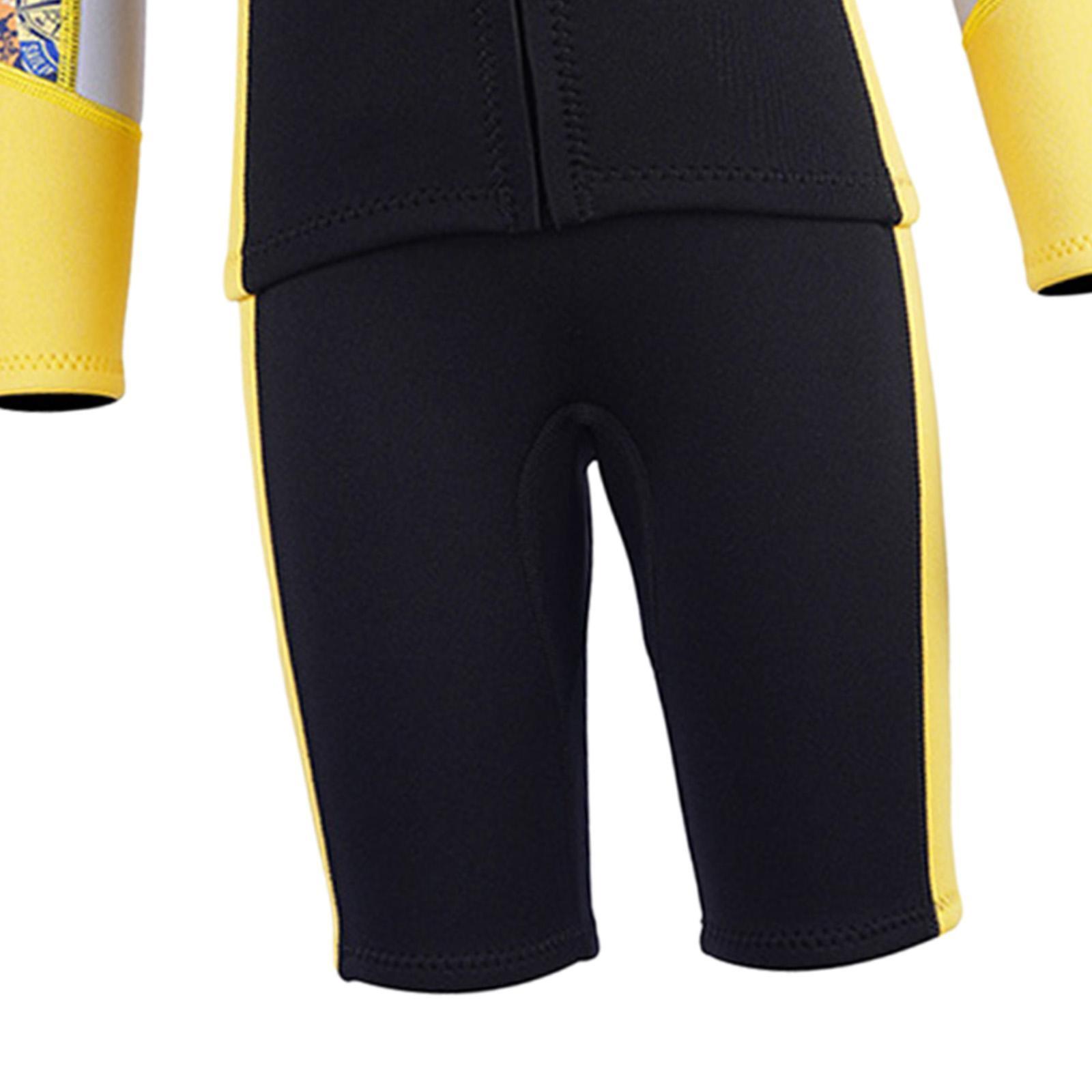 Split Wetsuit Kids Long Sleeve Wet Suit for Water Sports Canoeing Snorkeling