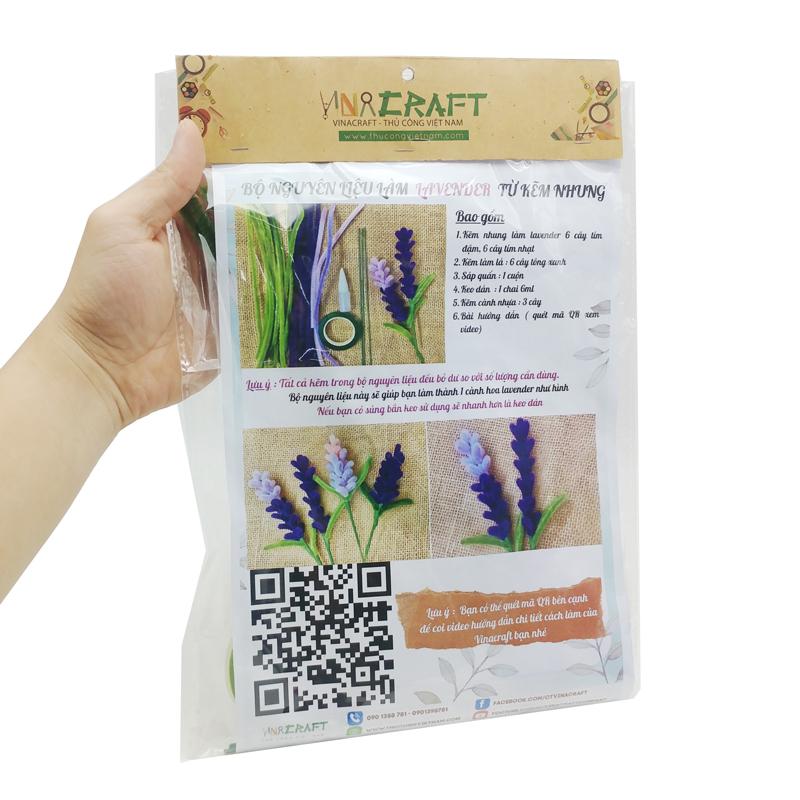 Bộ Nguyên Liệu Làm Hoa Lavender Từ Kẽm Nhung - Vinacraft