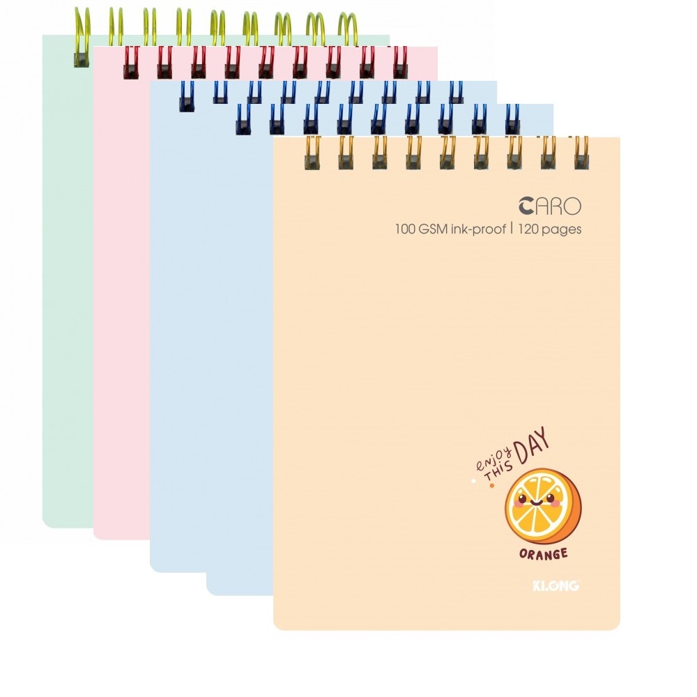 Lốc 5 quyển sổ tay lò xo khổ B7 Klong 934 / Sổ tay bỏ túi MS934