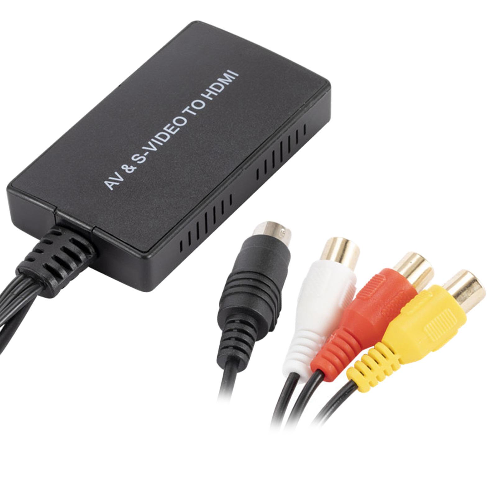 AV S-video to HDMI Converter PAL/NTSC for N64 VHS VCR Blue-Ray DVD Players