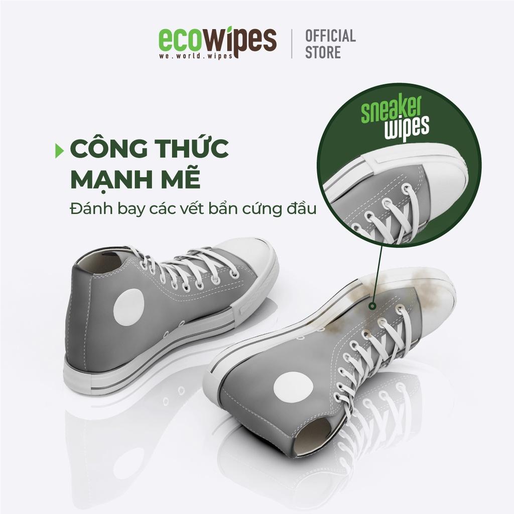 Combo 10 gói khăn ướt lau giày Sneaker Wipes gói 25 tờ làm sạch nhanh các loại vết bẩn