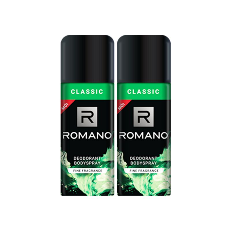 Combo 2 Xịt toàn thân Romano Classic cổ điển lịch lãm 150ml