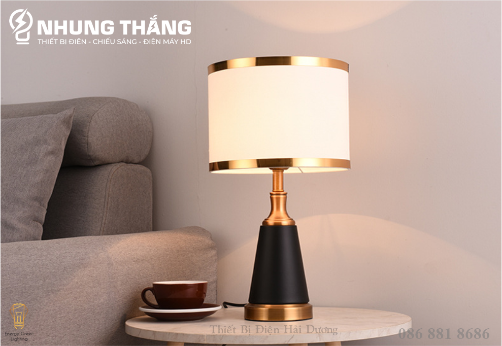 Đèn Ngủ Để Bàn S3057 - Khung Kim Loại - Kiểu Dáng Cổ Điển Sang Trọng - Kèm Bóng Led