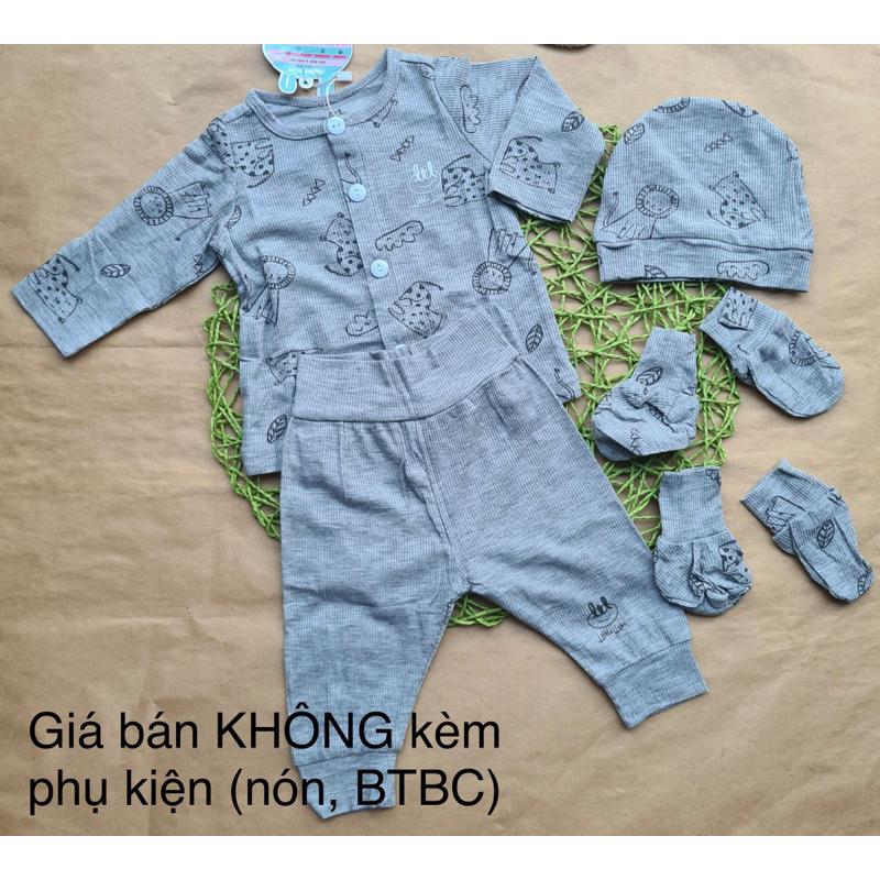 Bộ Quần Áo Sơ Sinh Tay Dài Chất Thun Tăm Cho Bé - Hãng Lillte Love