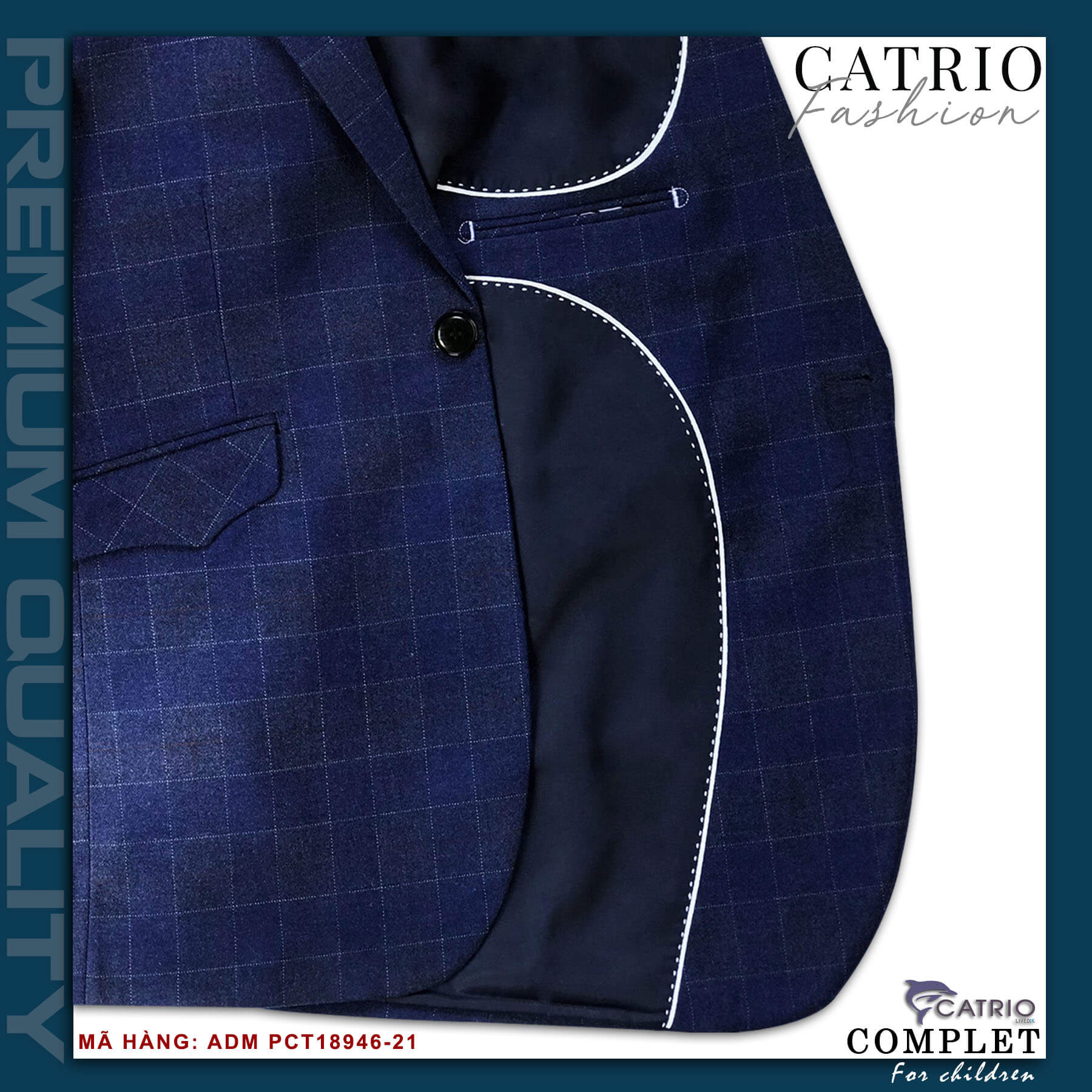 ÁO VEST BÉ TRAI CATRIO 18946/21 LÀ ÁO ĐỜ MI TRẺ EM từ 8 tuổi đến 12 tuổi phù hợp ngày lễ tết, tiệc cưới thuộc BST quần áo complet veston trẻ em CATRIO mùa thu đông 2021