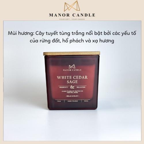 Nến thơm Manor Candle - Tinh dầu cao cấp nhập khẩu - Size 7.4oz 230g- An Toàn không khói