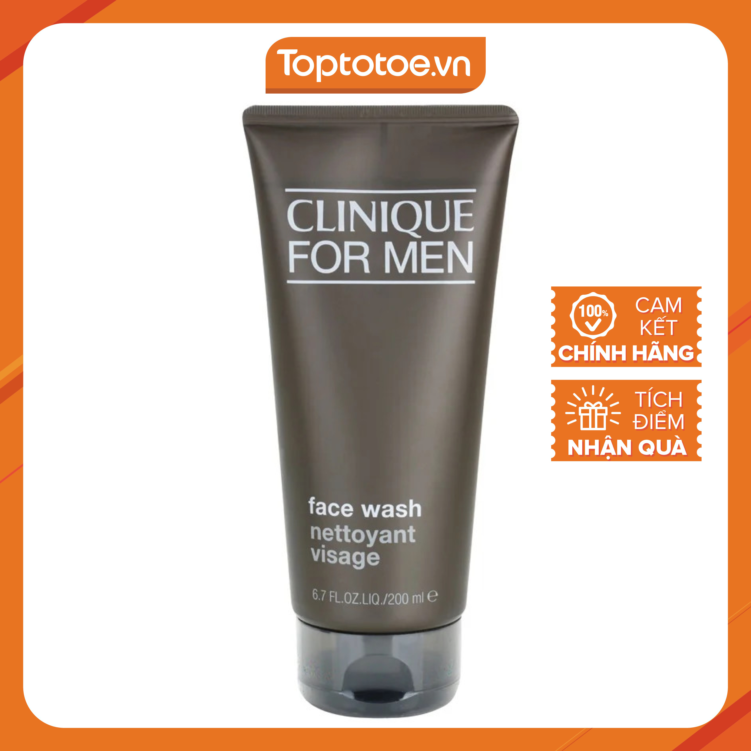 Sữa Rửa Mặt Cho Nam Da Khô Đến Thường Clinique For Men Face Wash 200ml