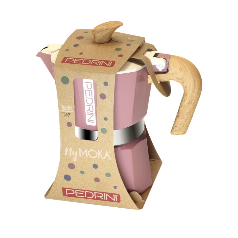 Ấm pha cà phê PEDRINI MyMoka Color - Aluminium - 2 cup /3 cup