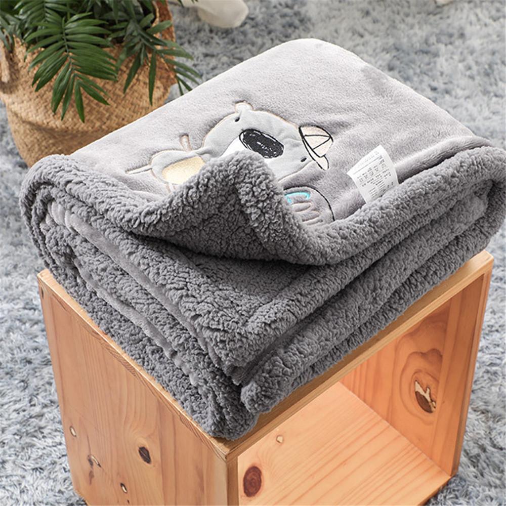 Hoạt Hình Cho Bé Chăn Làm Dày 2 Lớp Dép Nỉ Ấm Áp Đầm Bao Da Mềm Mại Có Quấn Sơ Sinh Trẻ Em Chăn Ga Gối Bebe Chăn