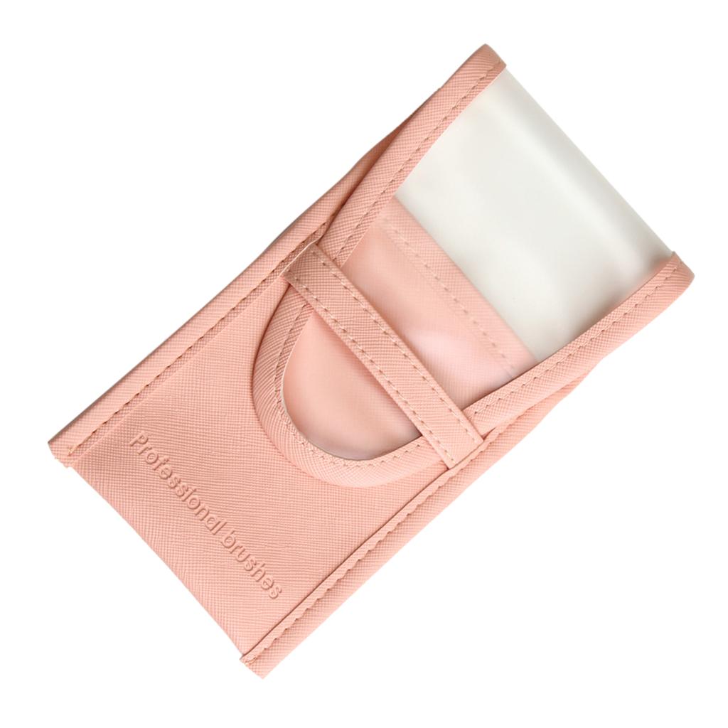 Matte PU Leather Makeup Brushes Organizer Bag Portable Eyeliner Pen Holder