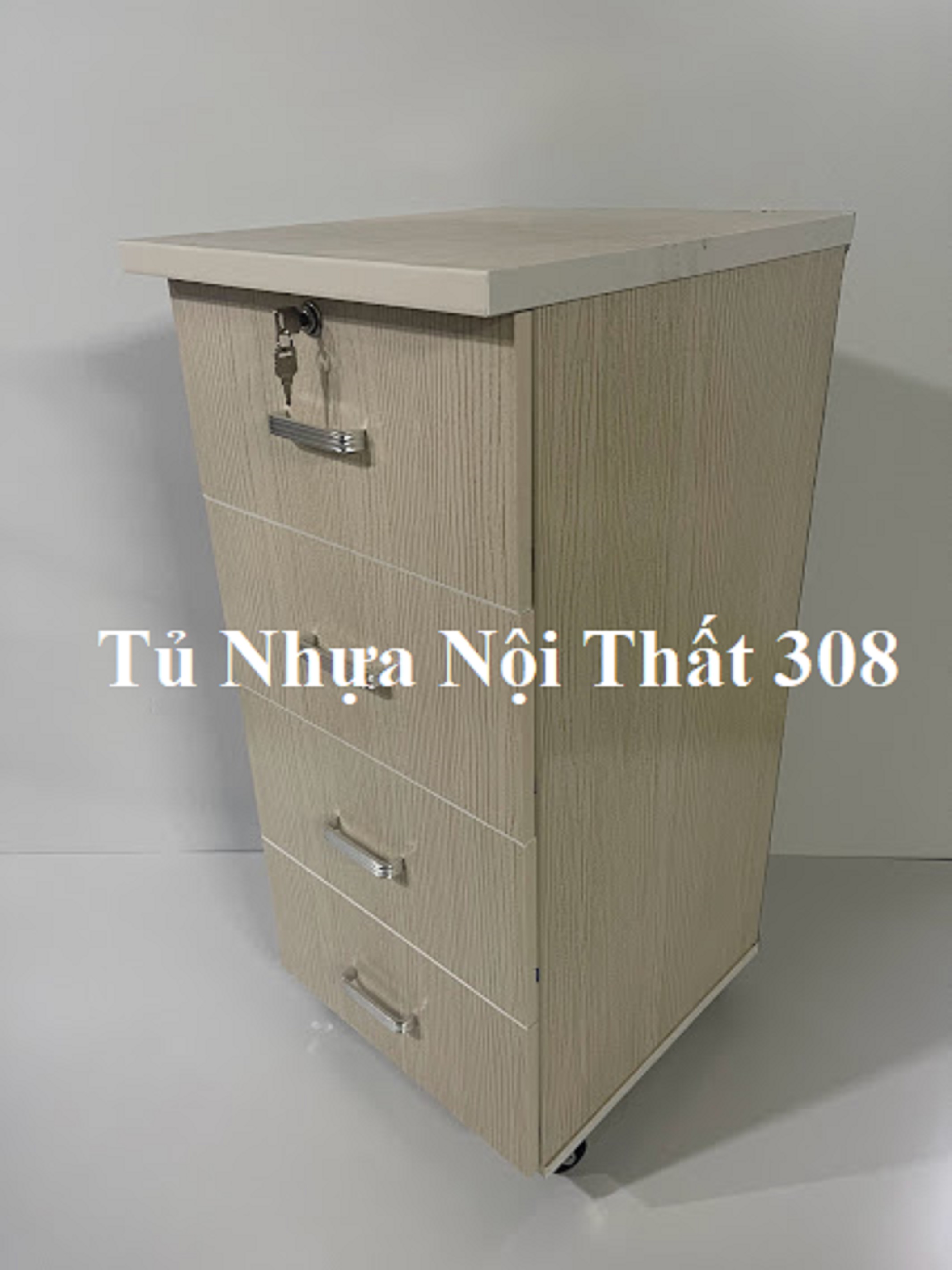 Tủ, Kệ Đầu Giường Nhựa Đài Loan Cao 89,5cm Ngang 42cm Sâu 42cm Màu Gỗ Sồi K108