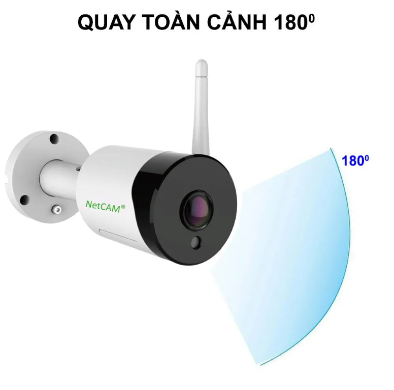 Camera IP Wifi Ngoài Trời NetCAM PT5.0, Độ phân giải 5.0MP, Quan Sát Toàn Cảnh 180º - Hàng Chính Hãng