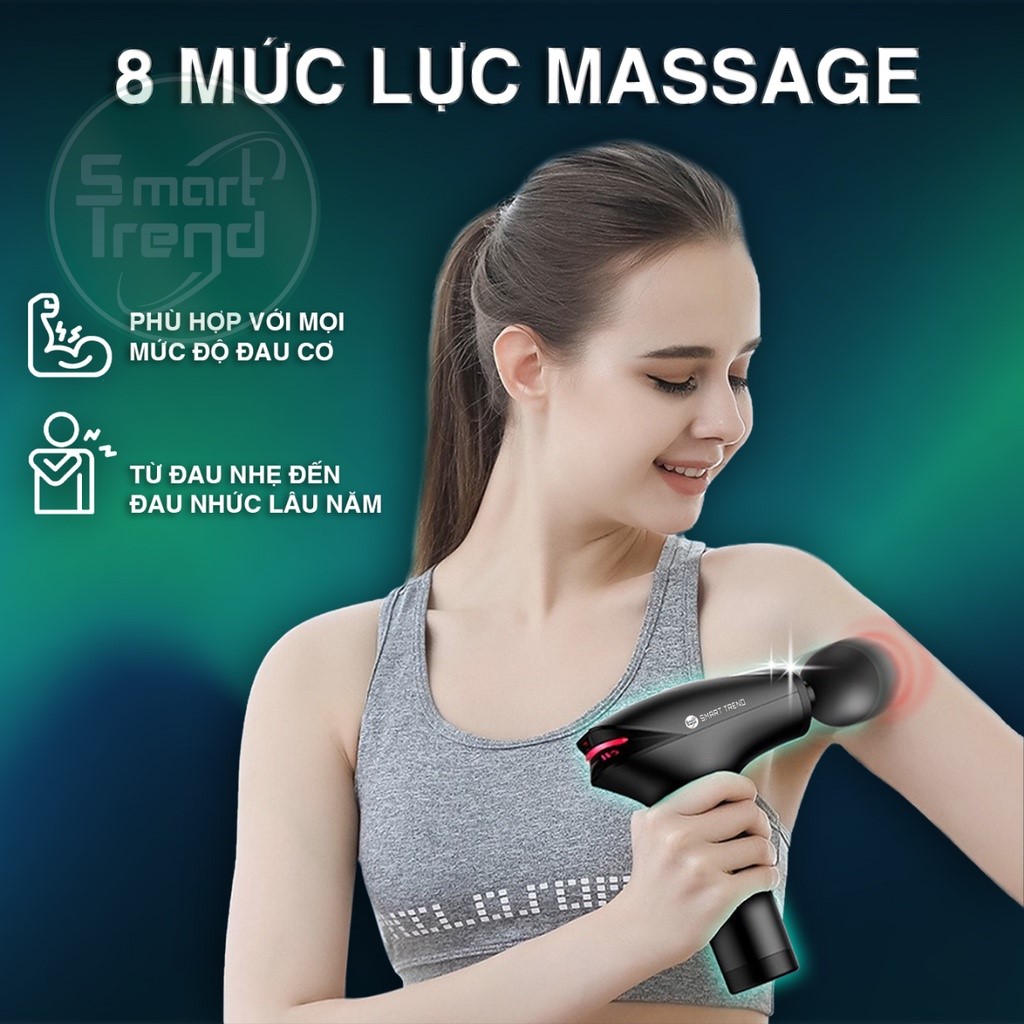 Máy Massage Cầm Tay Cao Cấp Smart Trend MSTT | Máy mát xa cầm tay có đầu massage LẠNH, kiểu dáng Siêu Xe Thể Thao
