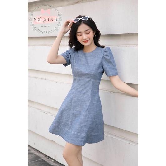 Đầm Xoè Công Sở Dự Tiệc Dạo Phố Tay Phồng Có Size S-M-L-XL-XXL