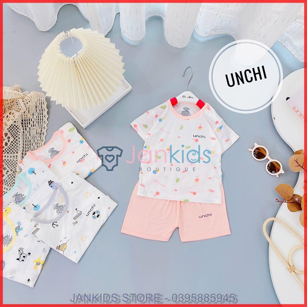 Bộ quần áo cộc tay Unchi cho bé chất Petit cao cấp