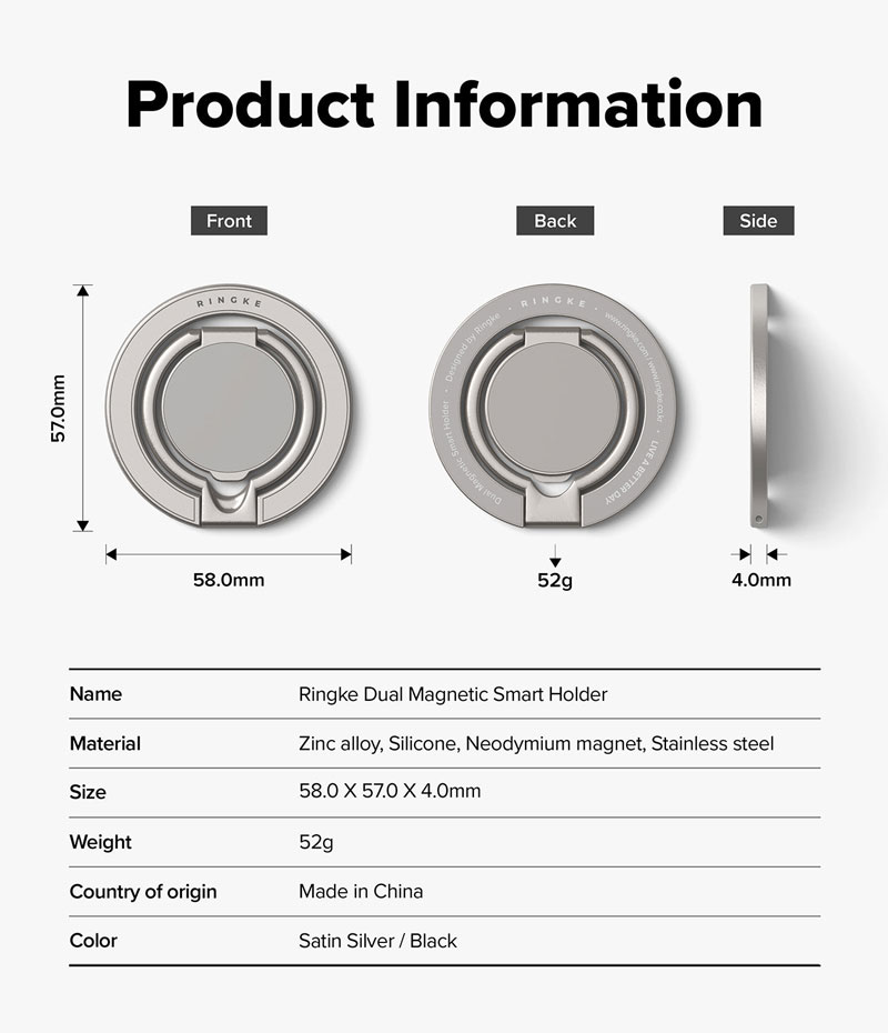 Giá đỡ từ tính RINGKE Dual Magnetic Smart Holder - Hàng Chính Hãng